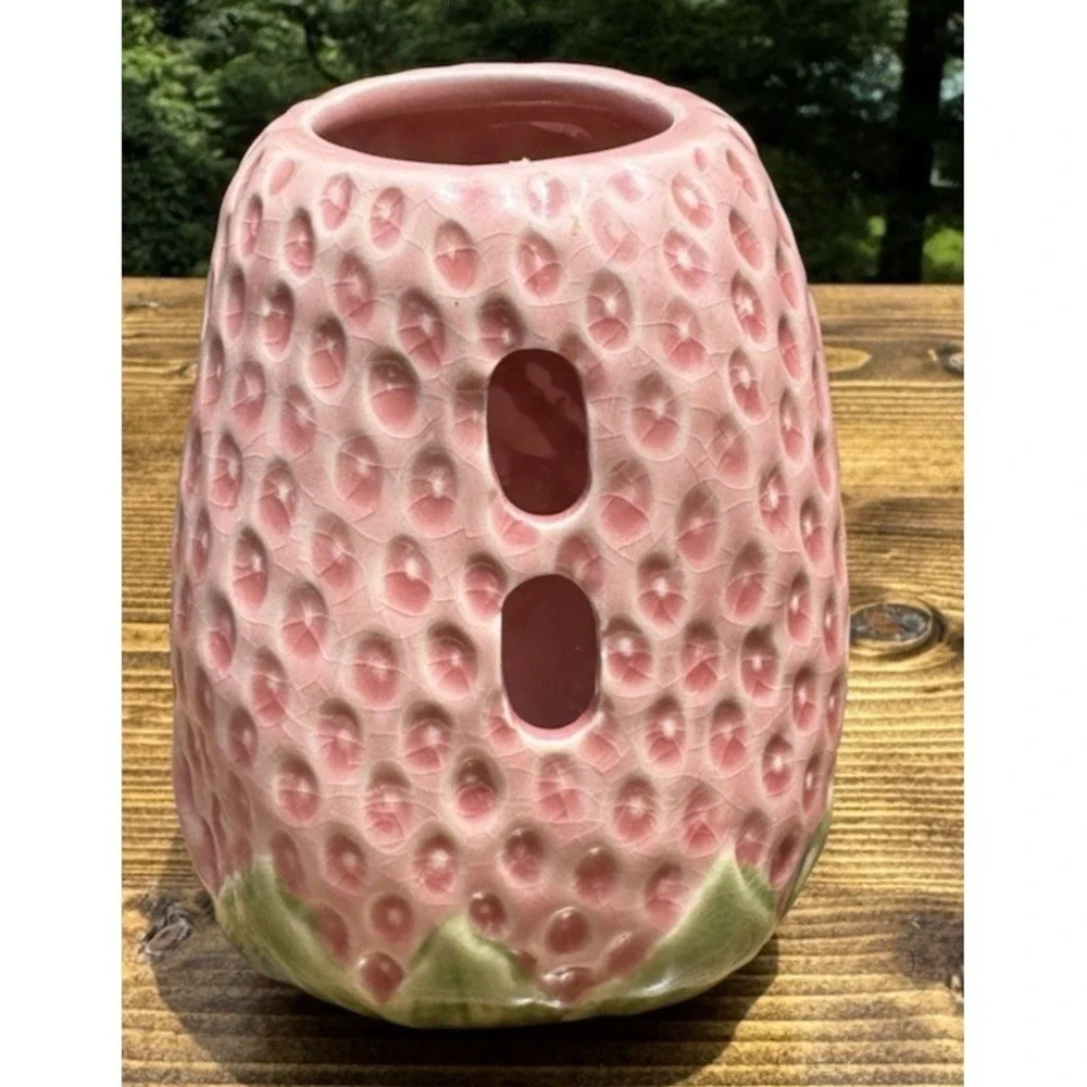 Strawberry Ceramic Hamster Gerbil Water Bottle Holder Hideout‎ House 5